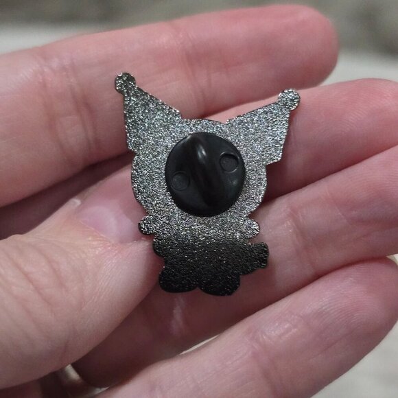 Sanrio ✦ Kuromi Enamel Pin Brooch ✦ Pastel Goth Badge Accessory for Jacket Bag - Picture 2 of 4